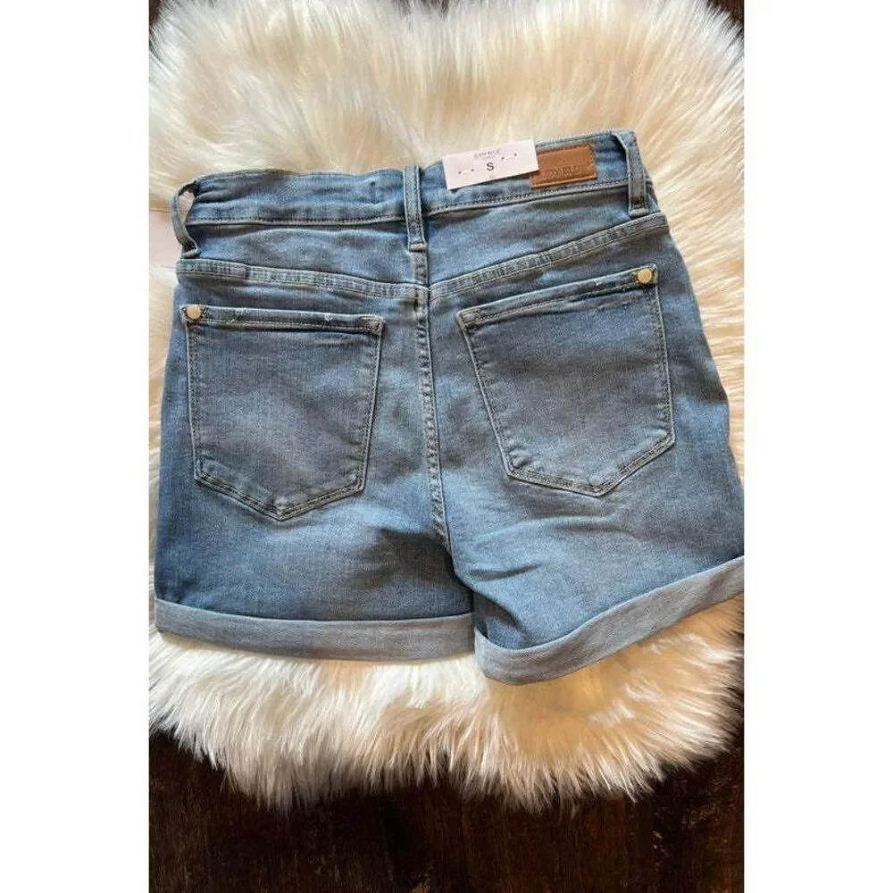 Judy Blue The Classic Denim Cuffed Shorts S-3X 150096